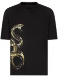 Armani Exchange snake-print T-shirt - Black