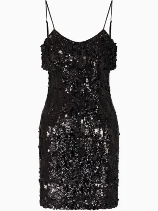 armani exchange black sequin dress Serena Sequin Mini Dress - Black main image 1