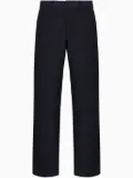 Armani Exchange elastic-waist straight-leg trousers - Blue