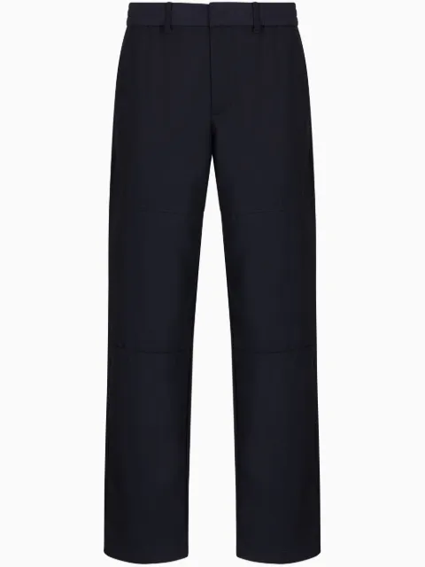 Armani Exchange elastic-waist straight-leg trousers