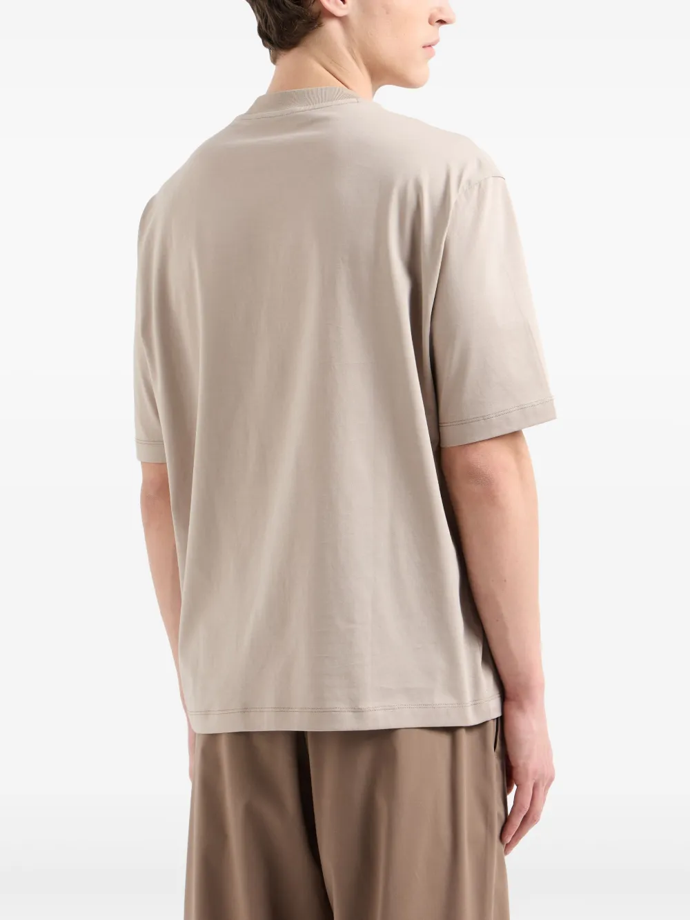 Armani Exchange T-shirt met logoprint Beige