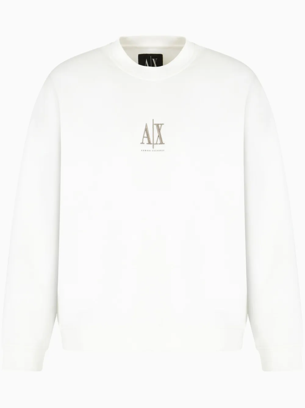 Armani Exchange Felpa con logo ricamato - Bianco