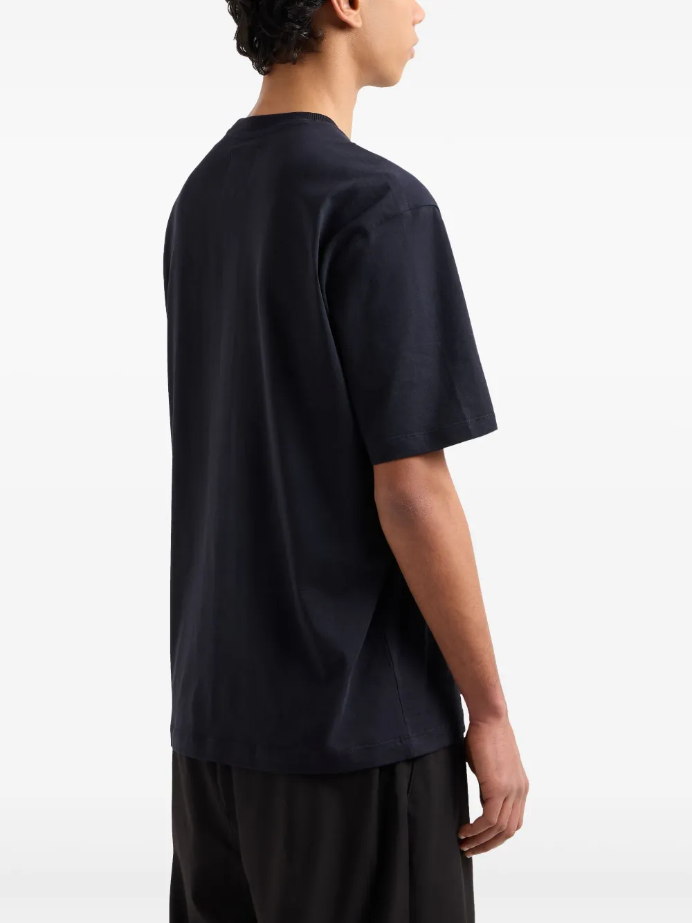 Armani Exchange T-shirt met geborduurd logo Blauw