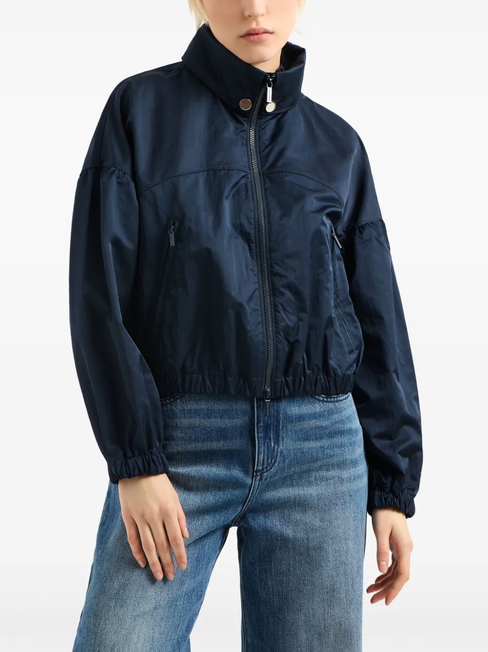Armani Exchange zip-up bomber jacket | Varsity Jackets | Image 2