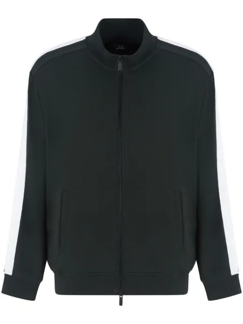Armani Exchange zip-up logo-band sweatshirt