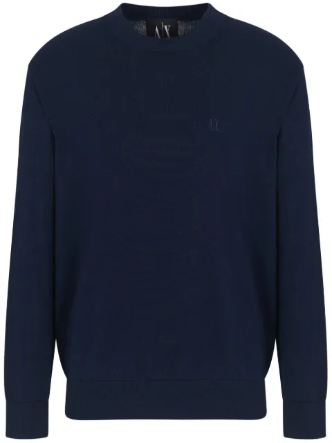 Armani Exchange logo-embroidered sweater