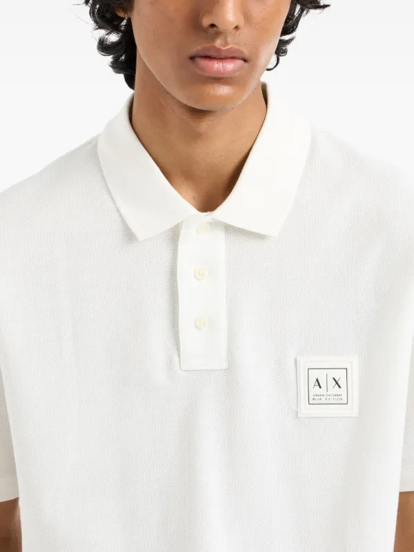 Armani Exchange Cotton Polo Shirt White FARFETCH PH