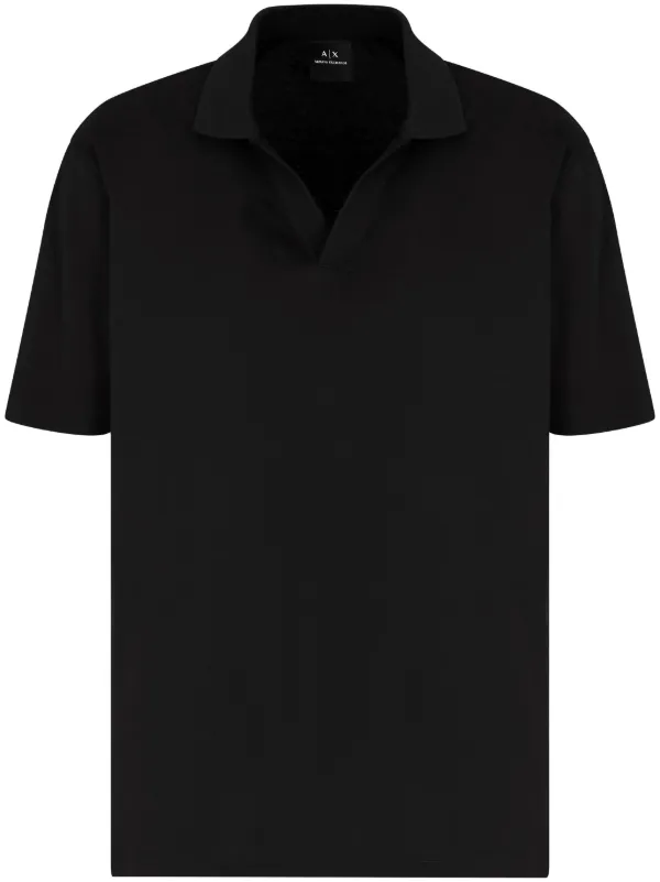 ポロシャツ Emporio Armani Black Cotton Polo Shirt 23753538_53702041_600.jpg