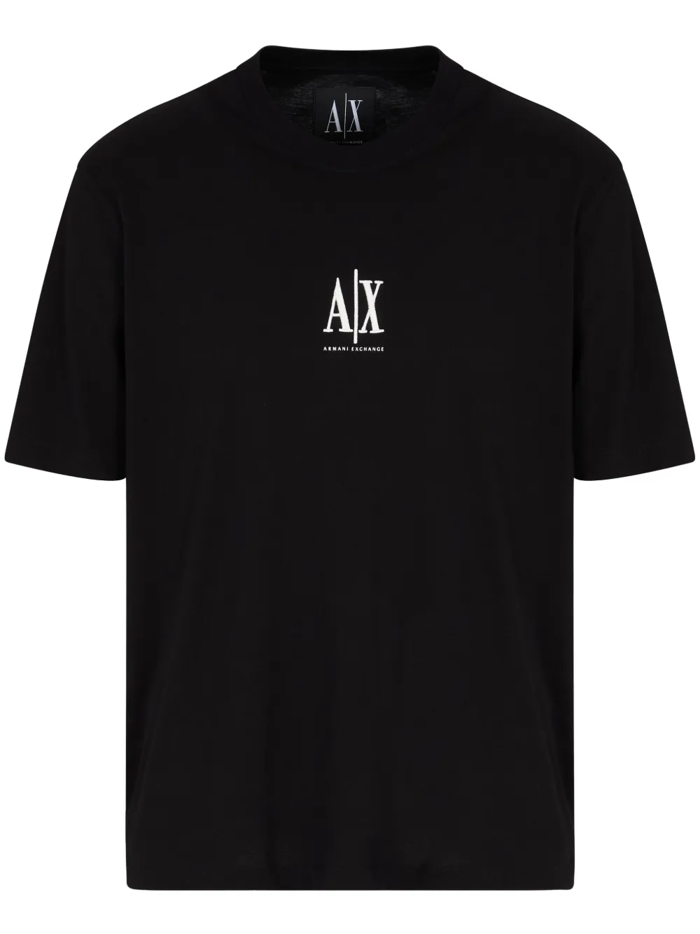 Armani Exchange T-shirt met geborduurd logo Zwart
