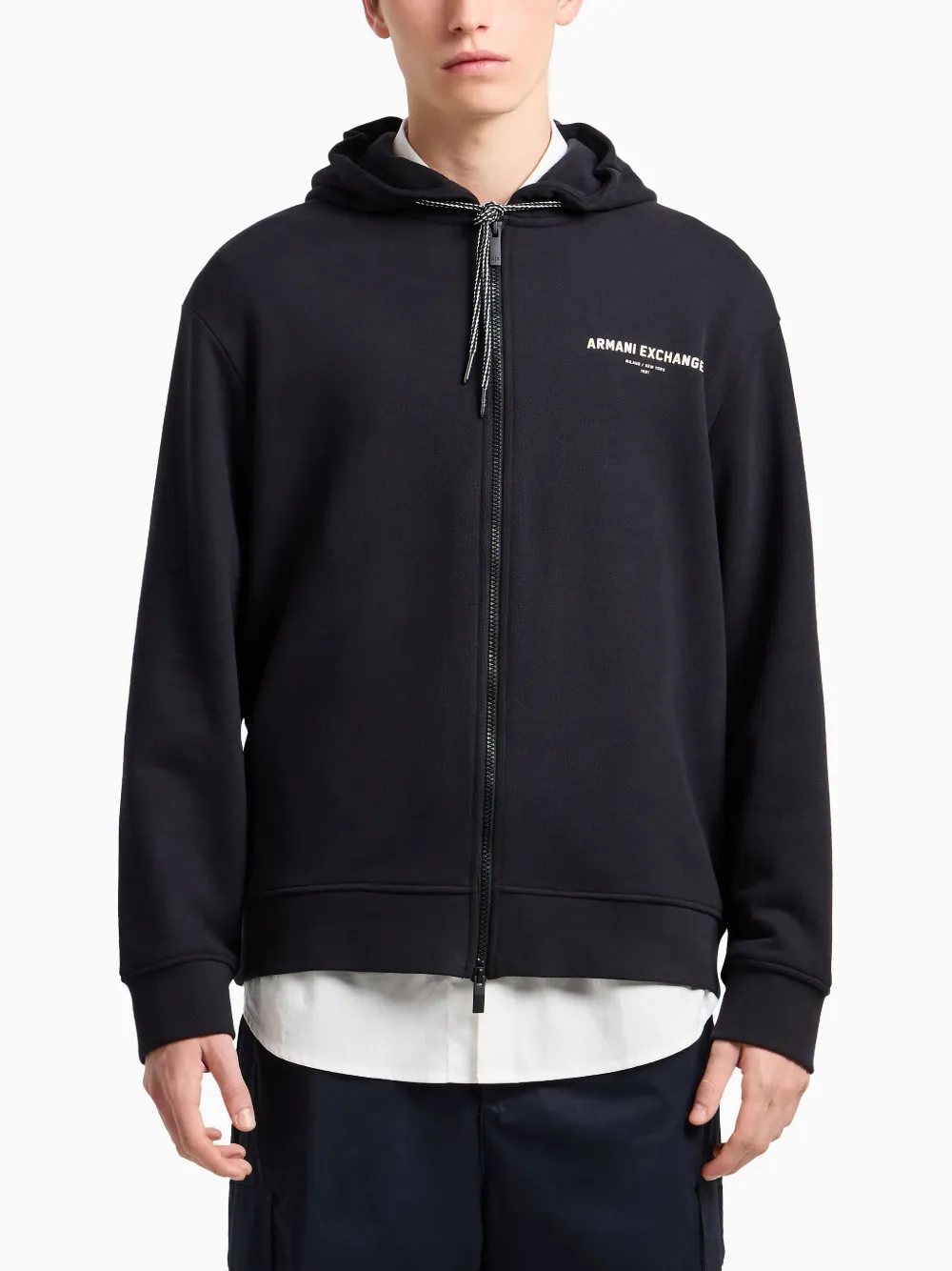 Armani Exchange zip-up hoodie - Blauw