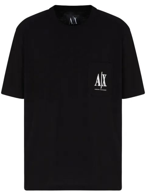 Armani Exchange logo-embroidered T-shirt