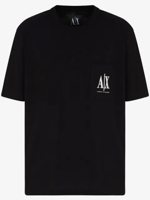 Armani Exchange logo-embroidered T-shirt