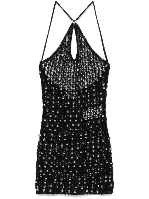 Coperni beaded knitted mini dress