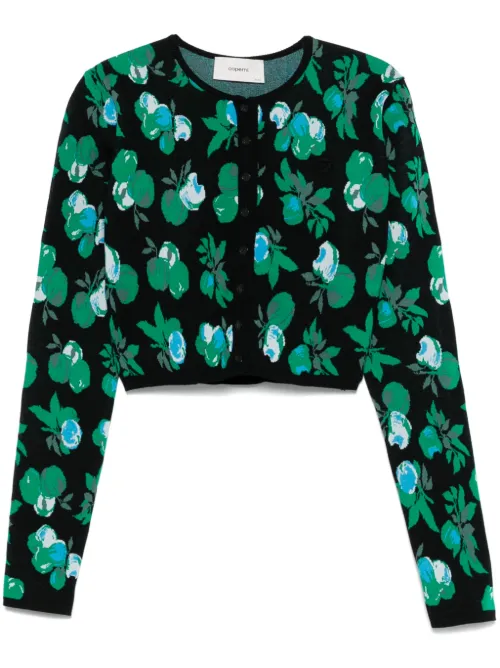Cardigan à fleurs en jacquard - Coperni - Modalova