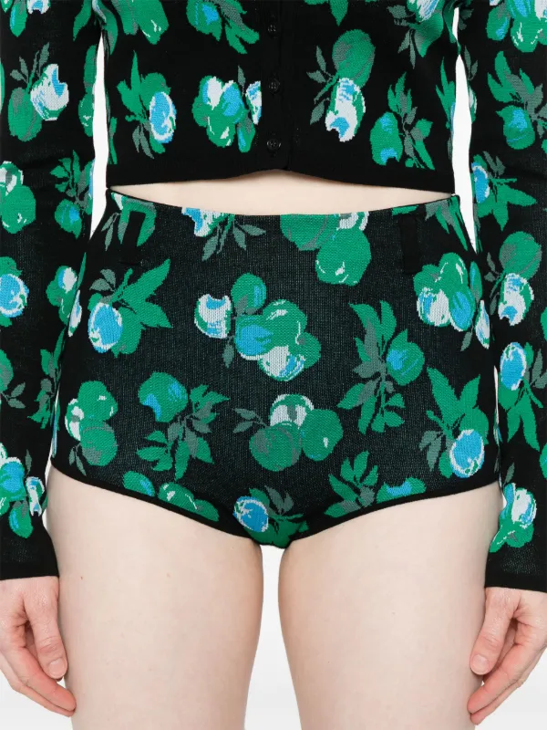 【関税込み】Coperni ブラック ニット ショートパンツ Coperni ジャカードニット ショートパンツ | ブラック | FARFETCH JP