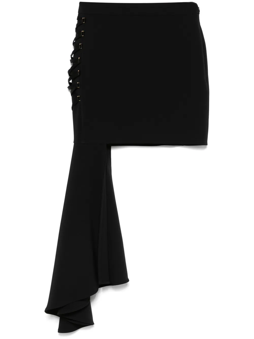 Elisabetta Franchi crepe asymmetric mini skirt | Black | Image 1