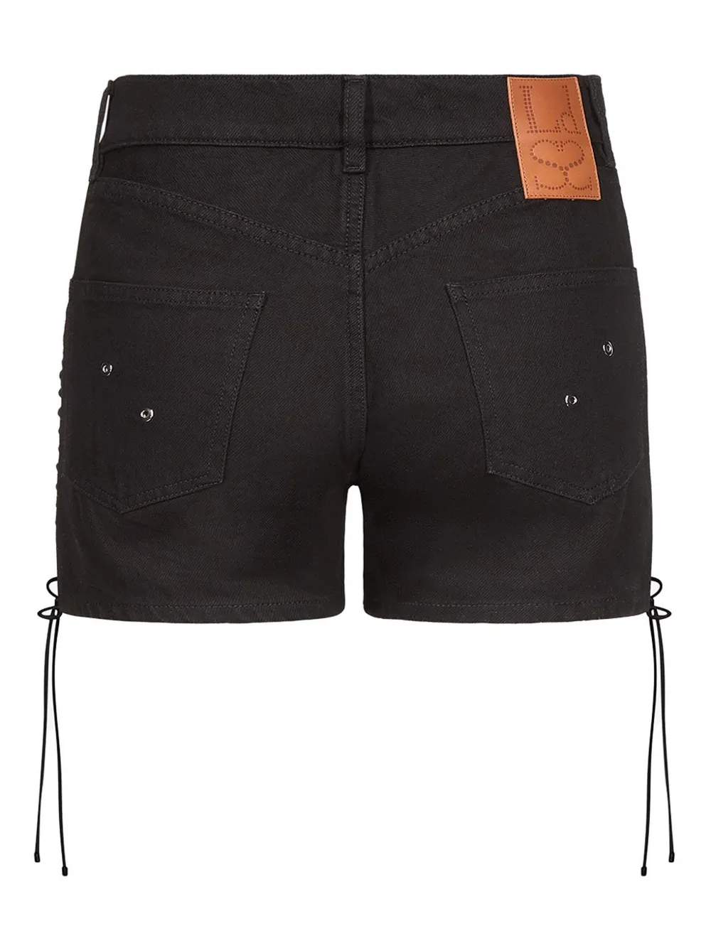 LUDOVIC DE SAINT SERNIN LACE-UP DENIM SHORTS 