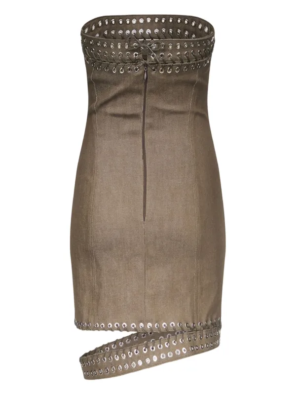 Lucinda Bustier Mini Dress In Denim XS