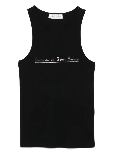 Ludovic de Saint Sernin crystal-logo tank top