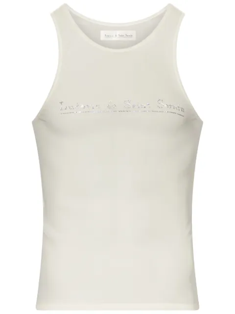 Ludovic de Saint Sernin top con detalles de cristal y logo