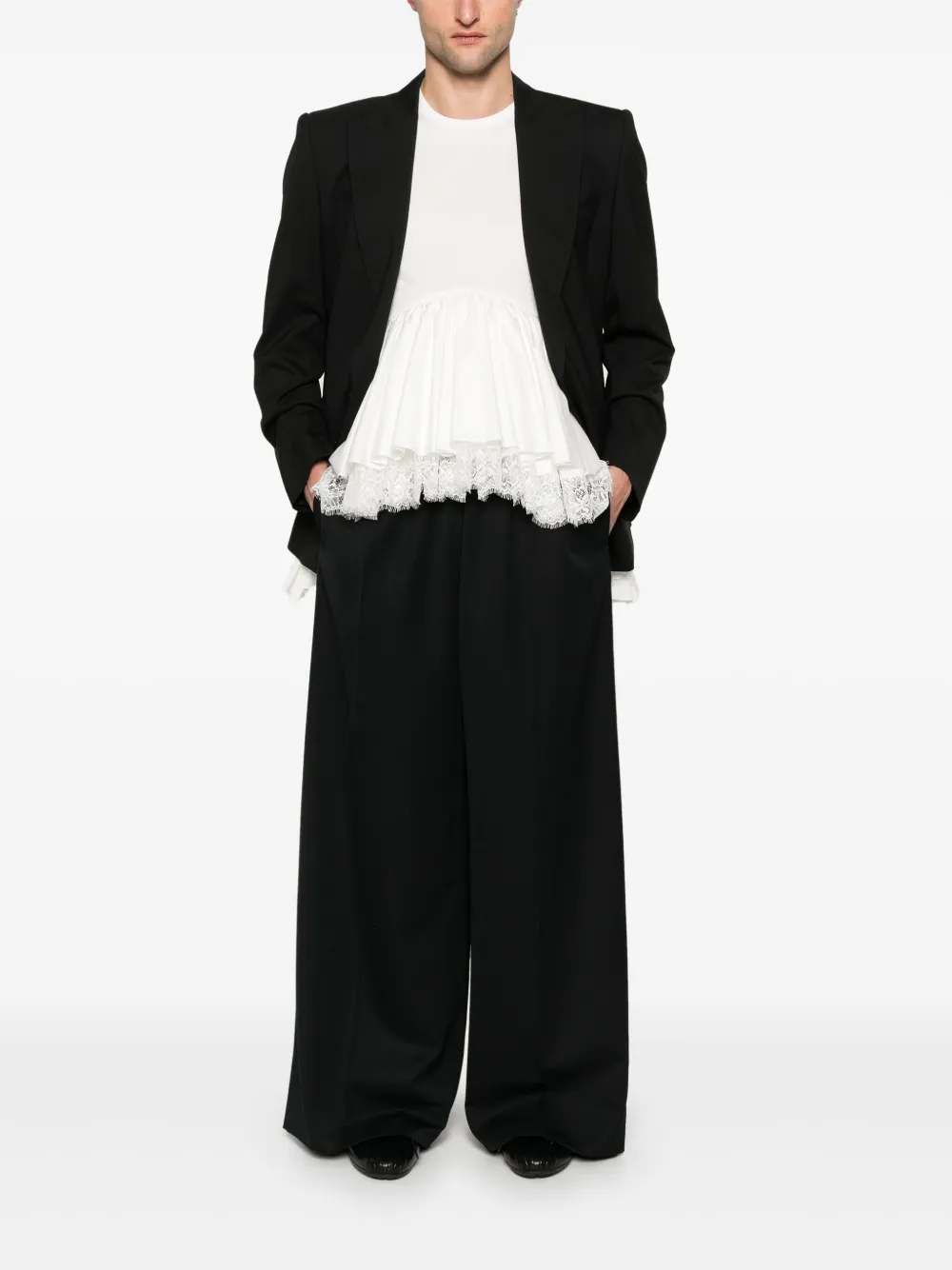 Simone Rocha Summer Venetian trousers - Zwart