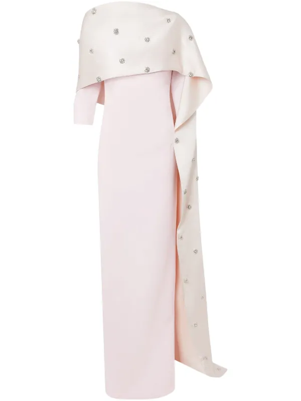 Safiyaa cape-attached Dress | Pink | FARFETCH ID