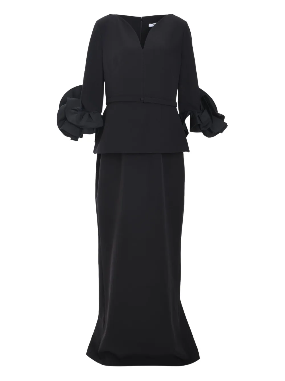 Safiyaa Ruffled-sleeve Dress In Black
