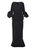 Safiyaa ruffled-sleeve dress - Black