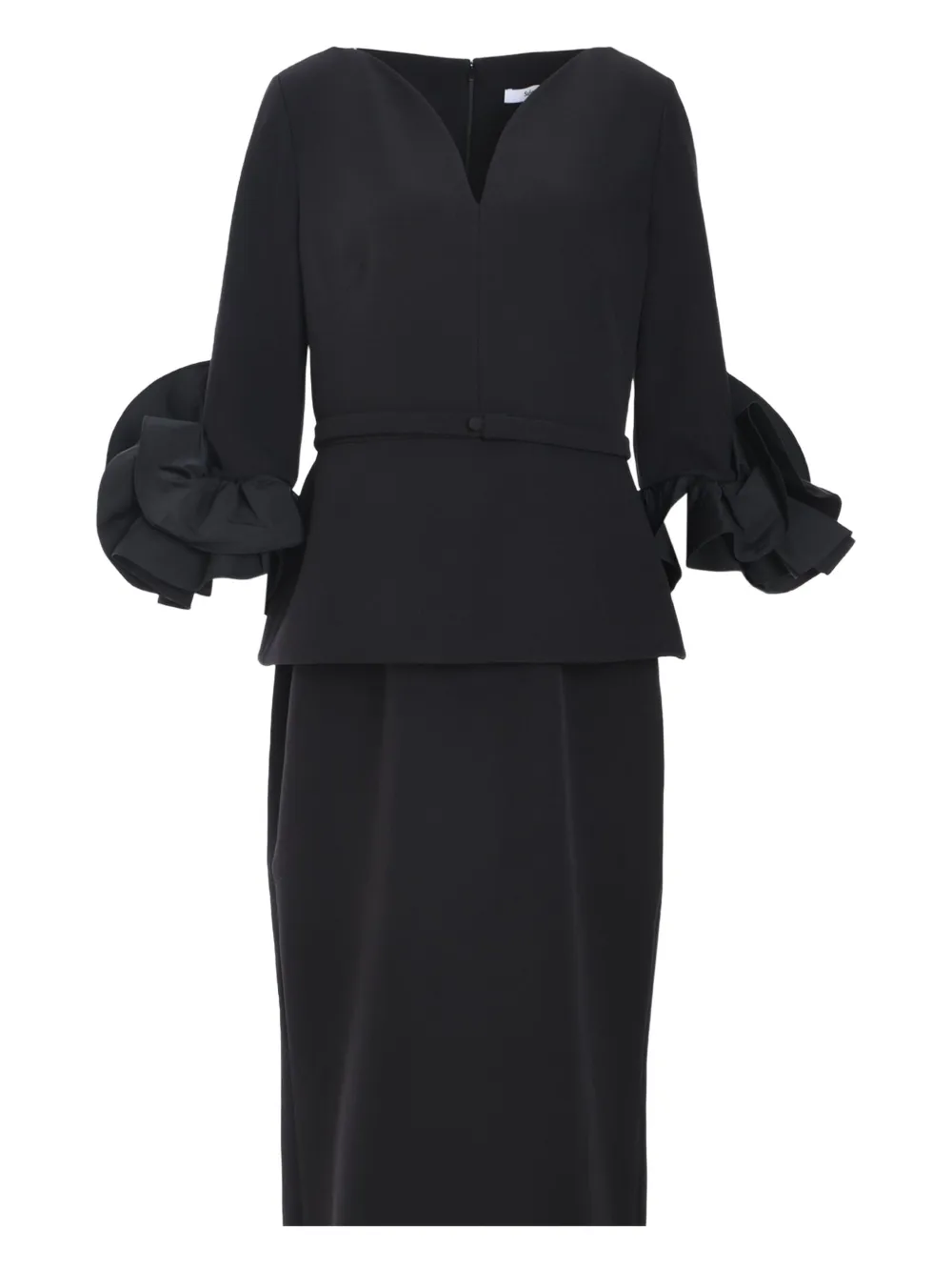 Safiyaa Ruffled-sleeve Dress In Black