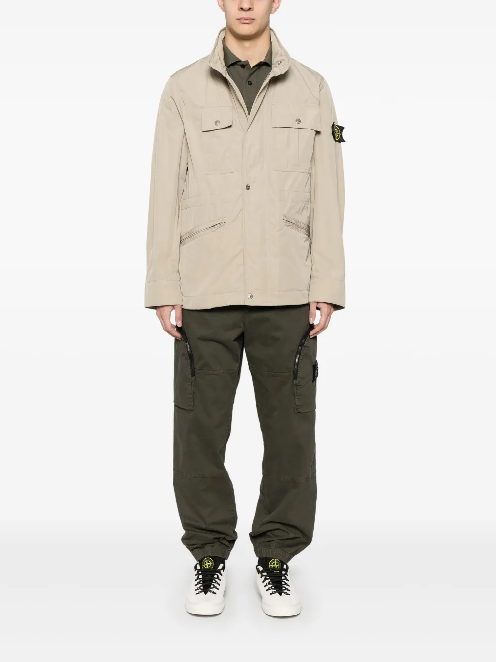 Stone Island Jack met capuchon - Beige