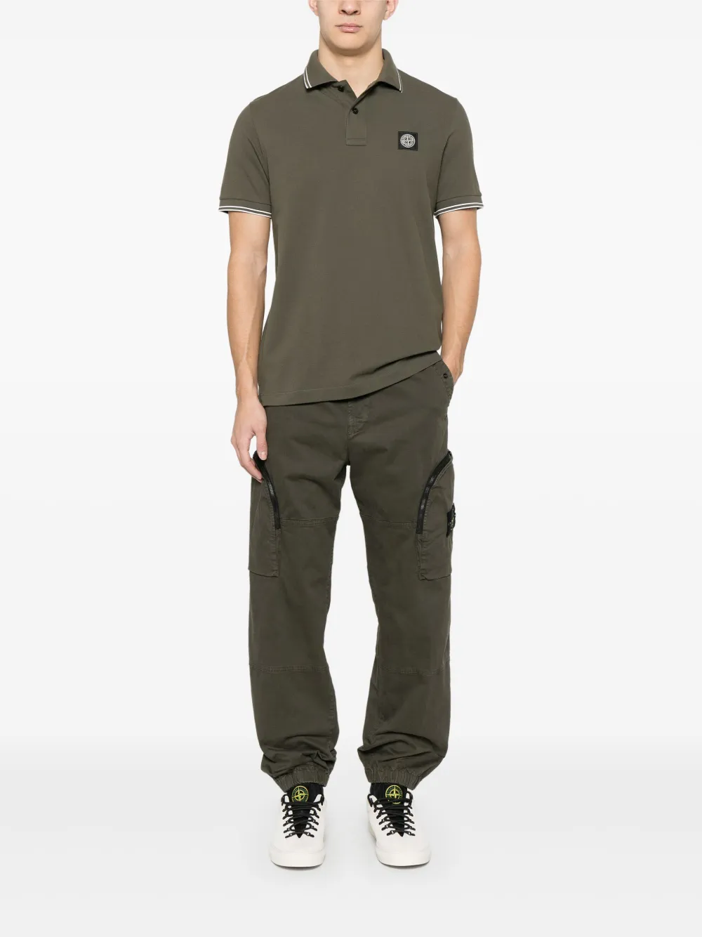 Stone Island Broek met toelopende pijpen - Groen