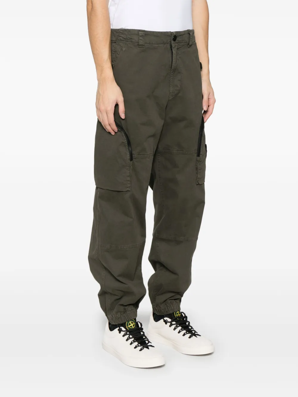 Stone Island Broek met toelopende pijpen Groen