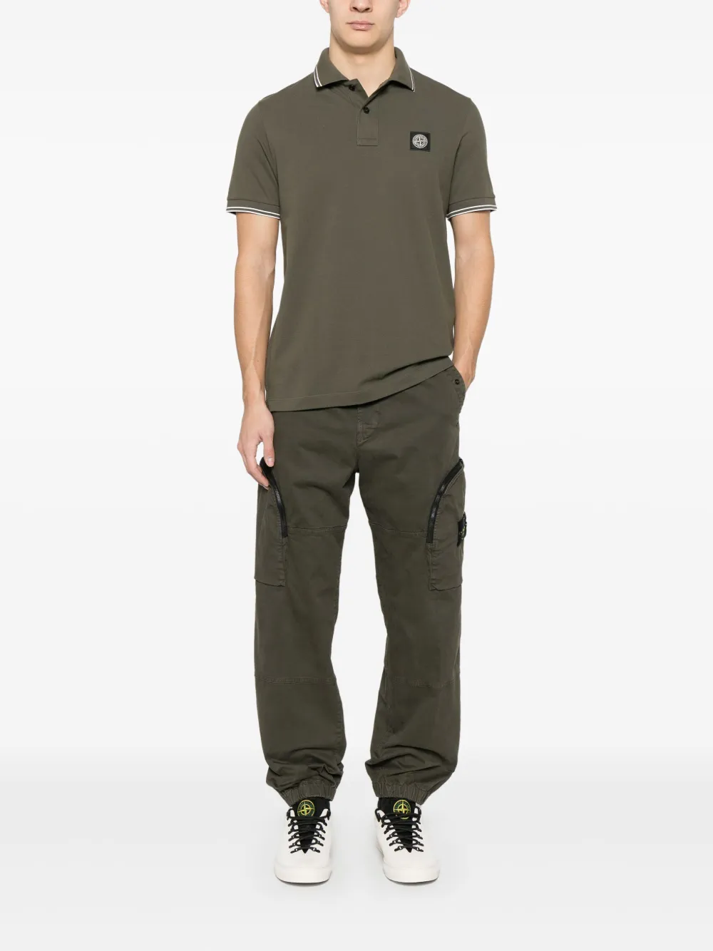 Stone Island Piqué poloshirt - Groen