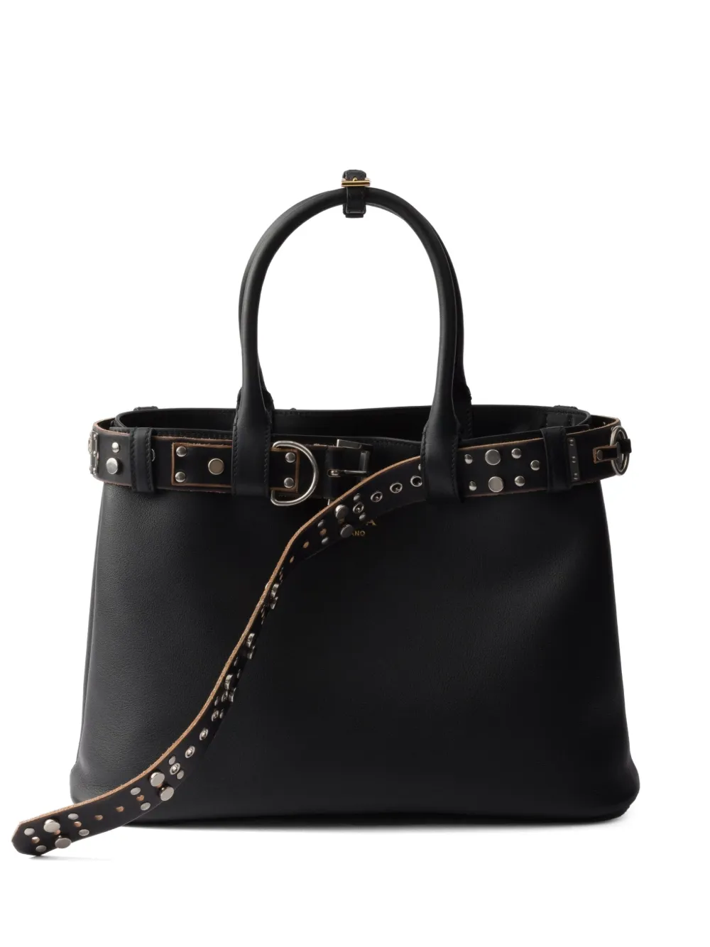 Prada Grote shopper met gespdetail Zwart