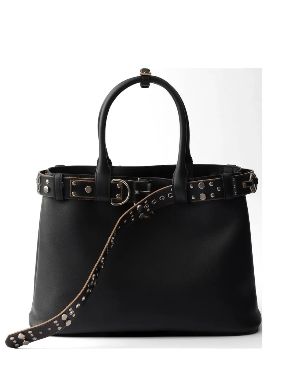 Prada Handtasche mit Schnalle - Schwarz