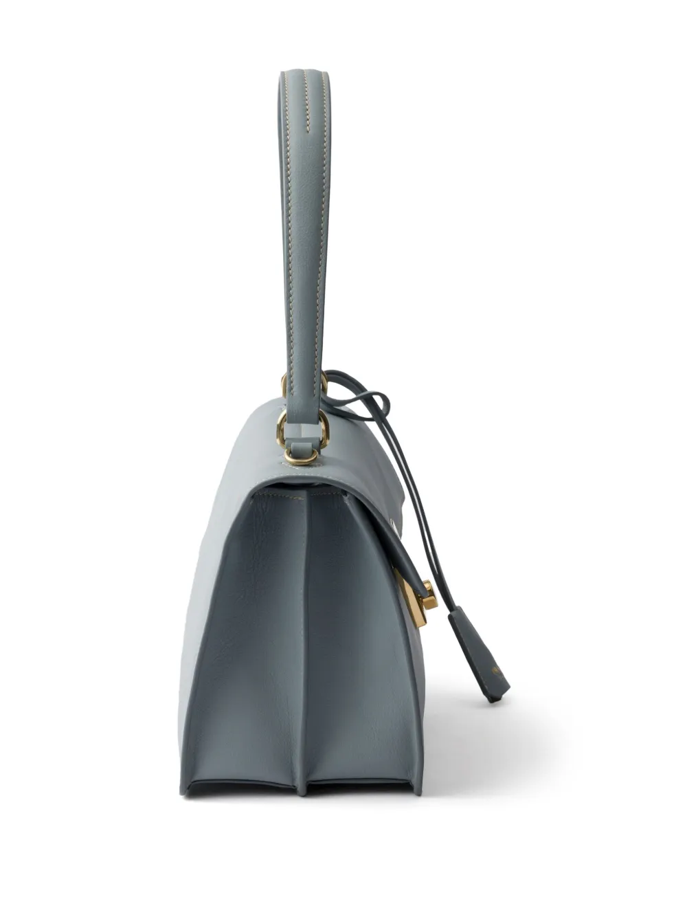 Shop Prada Medium Leather Shoulder Bag In Blue