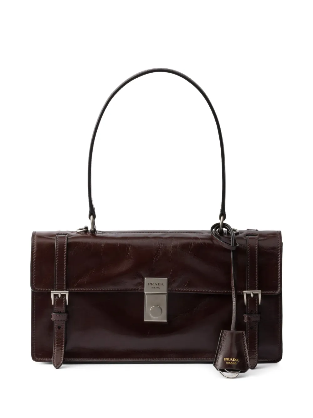 Prada Medium leren shopper Bruin