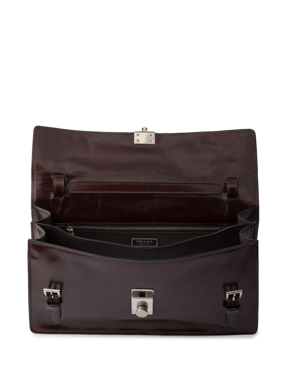 Prada Medium leren shopper Bruin