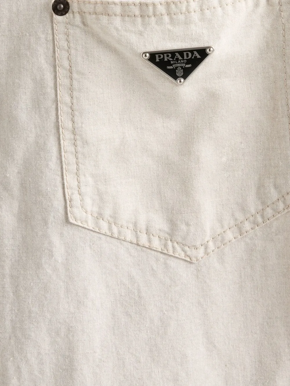 Prada Chambray overhemd Beige