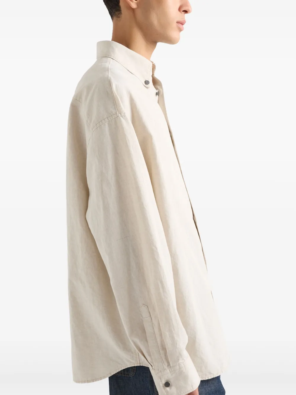 Prada Chambray overhemd Beige