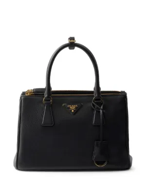 Prada ガレリア レザーミニバッグ | ブラック | FARFETCH JP