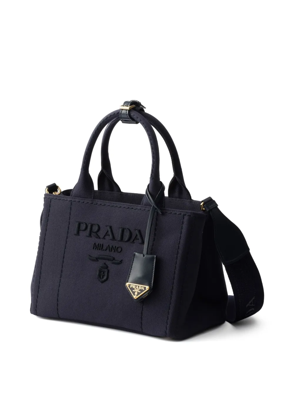 Prada Kleine katoenen canvas handtas Blauw