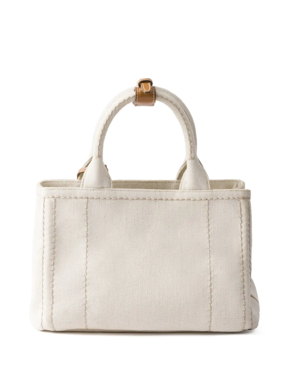 Prada Kleine handtas met geborduurd logo - Beige