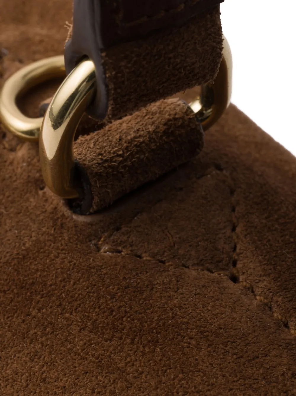 Prada Medium Suede Shoulder Bag In Brown
