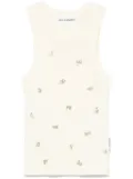 DES PHEMMES crystal-embellished top - Yellow