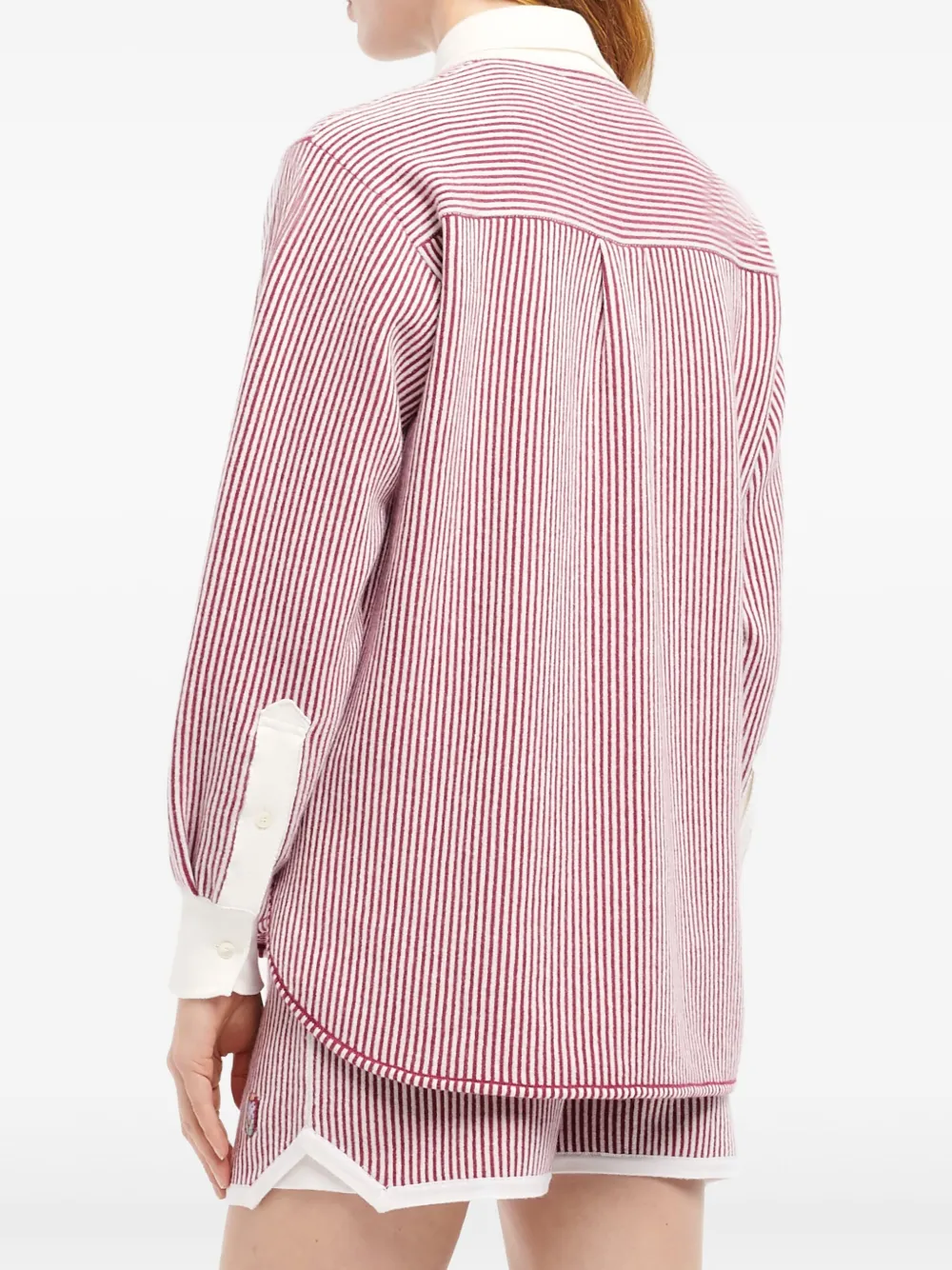Barrie Gestreept blouse Rood