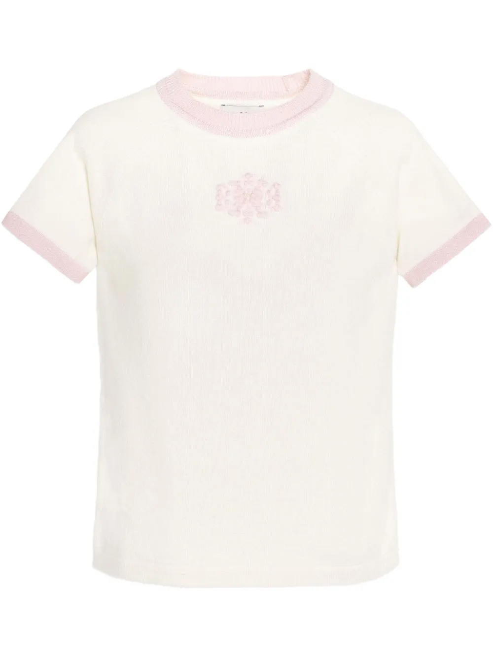 Barrie Kasjmier T-shirt verfraaid met logo Wit
