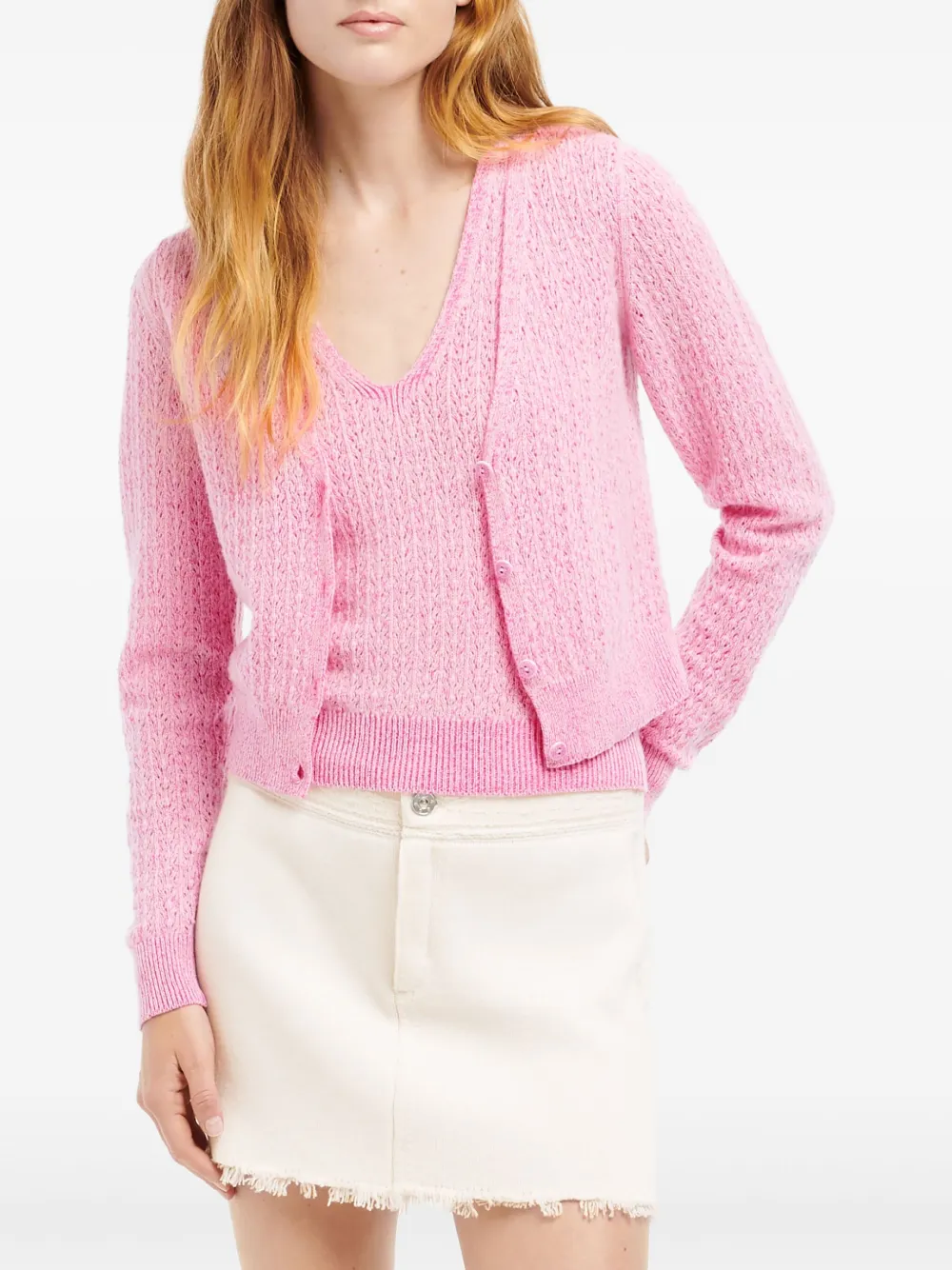 Barrie Kasjmier vest Roze