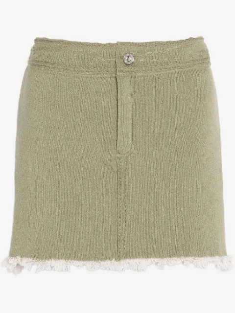 Barrie frayed-hem mini skirt