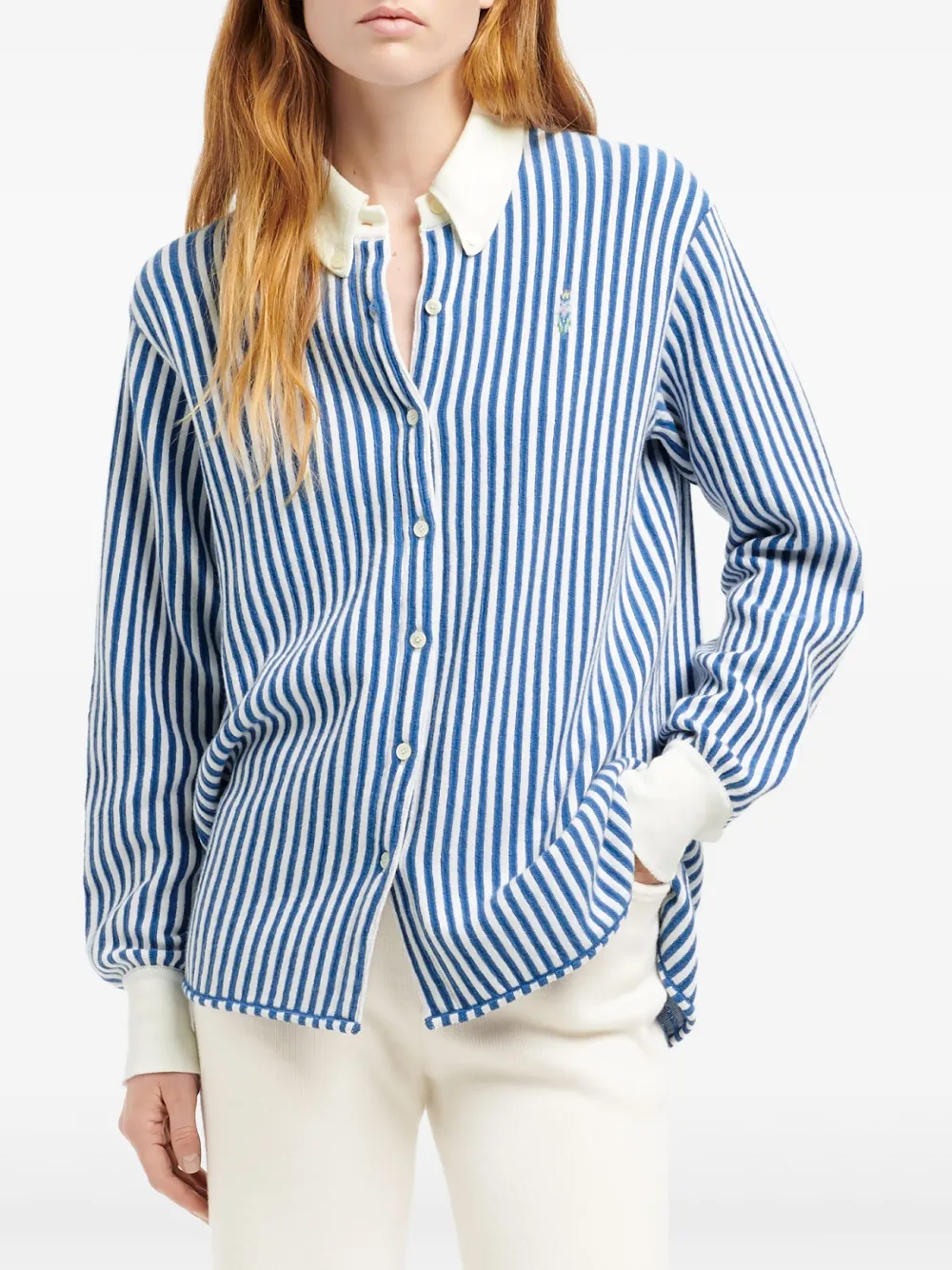 Barrie Gestreept blouse Blauw